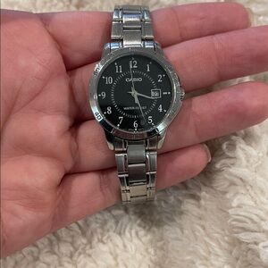 Casio Silver and Black Women's Watch